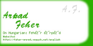 arpad feher business card